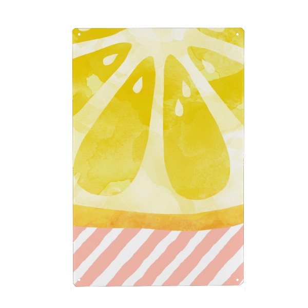 Holzbild "Lemon Abstract" artboxONE - Essen & Trinken,Abstrakt,Essen & Trinken / Obst & Gemüse