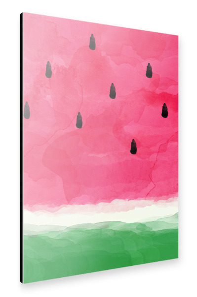 Alu-Dibond "Watermelon Abstract" 30x20 cm artboxONE