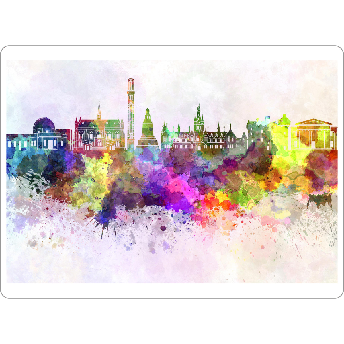Tischset "Dundee skyline in watercolor" artboxONE - Städte,Reise,Abstrakt,Architektur