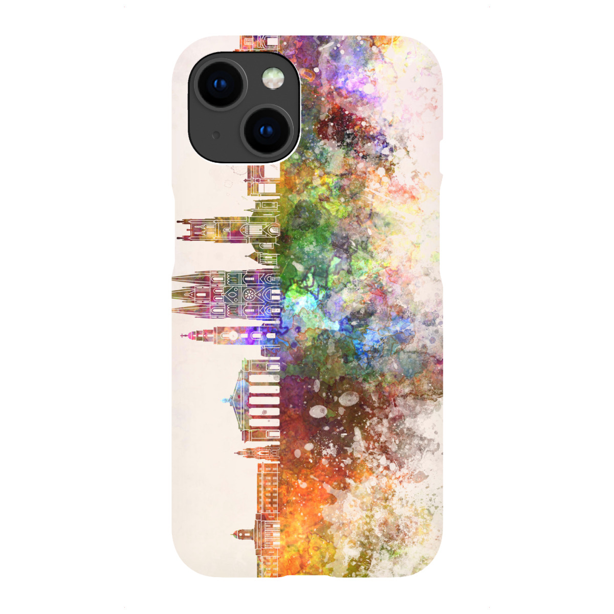 iPhone "Cork skyline in watercolor" Premium-Case Handyhülle artboxONE