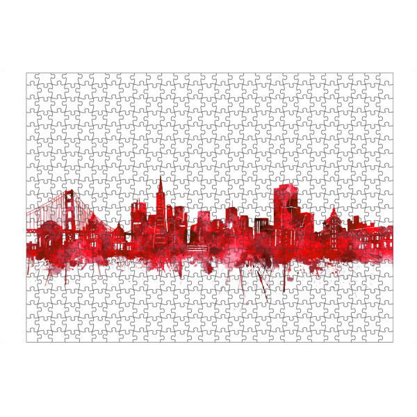 artboxONE Puzzle "San francisco skyline red" artboxONE - Städte,Reise,Städte / San Francisco