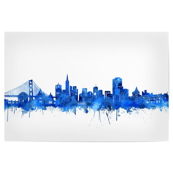 Poster "San francisco skyline bue" artboxONE - Städte,Reise,Städte / San Francisco