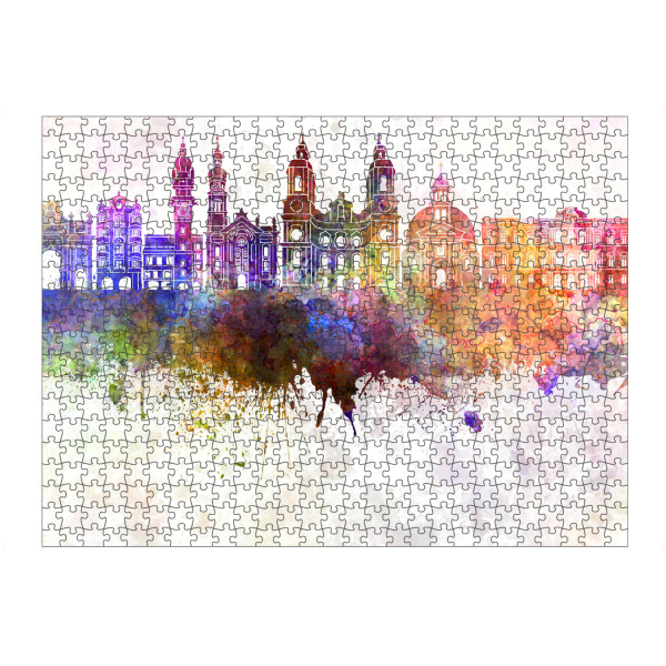 Puzzle Ravensburger "Innsbruck skyline in watercolor" artboxONE - Städte,Reise,Abstrakt,Architektur