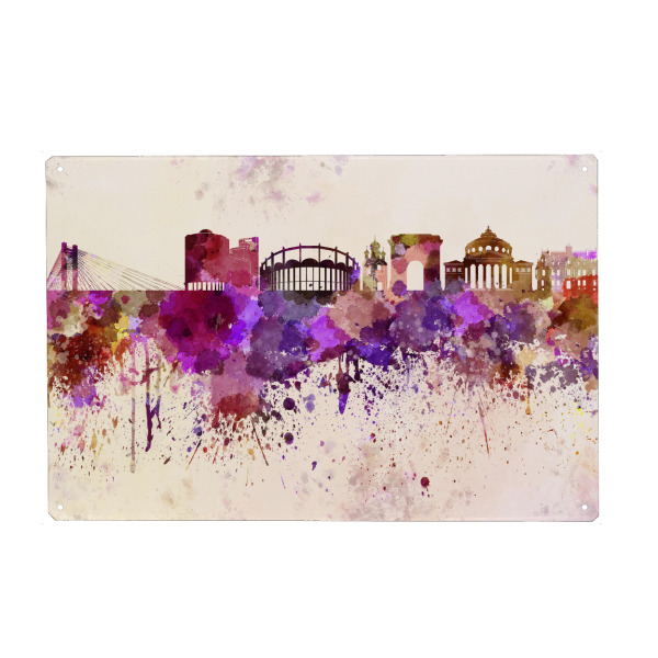 Holzbild "Bucharest skyline in watercolor" artboxONE - Reise,Abstrakt,Architektur,Städte / Budapest