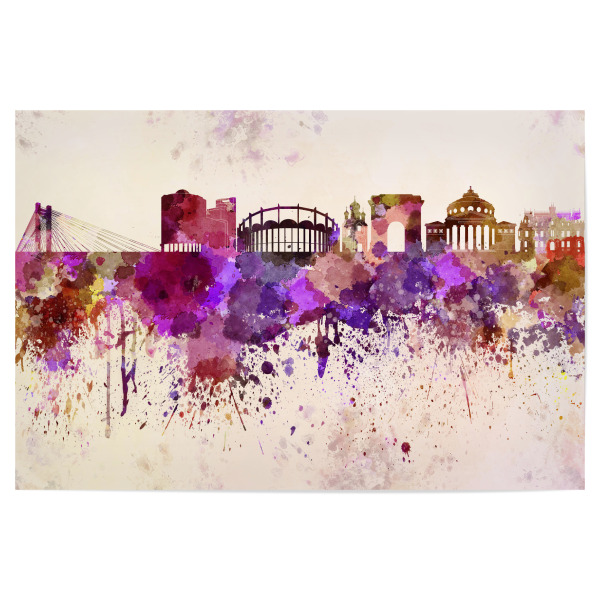 Poster "Bucharest skyline in watercolor" artboxONE - Reise,Abstrakt,Architektur,Städte / Budapest