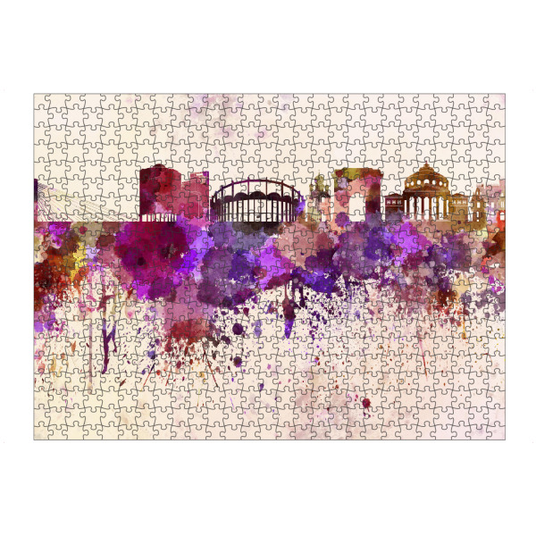 Puzzle Ravensburger "Bucharest skyline in watercolor" artboxONE - Reise,Abstrakt,Architektur,Städte / Budapest