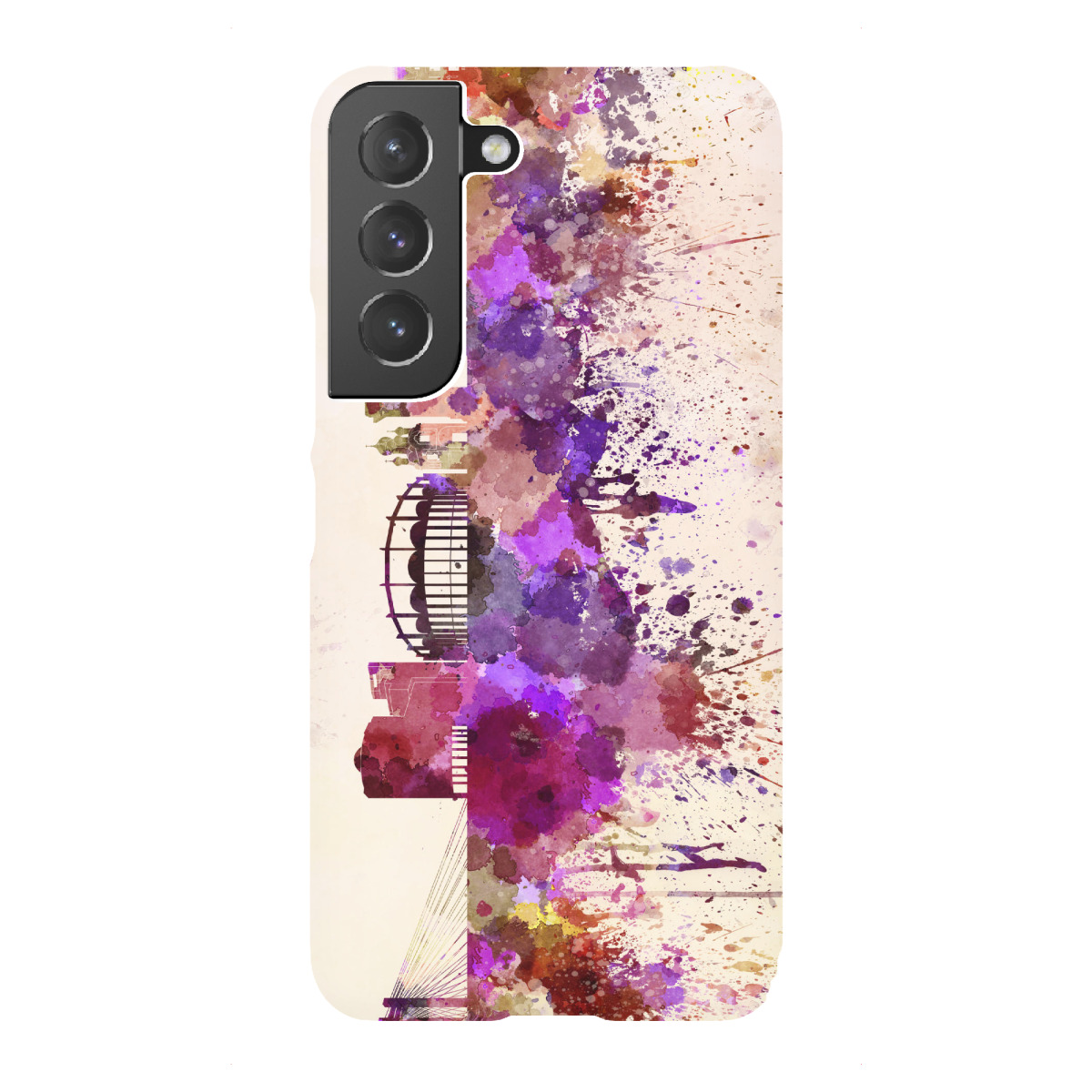 "Bucharest skyline in watercolor"für Samsung Galaxy - Premium-Case Handyhülle artboxONE