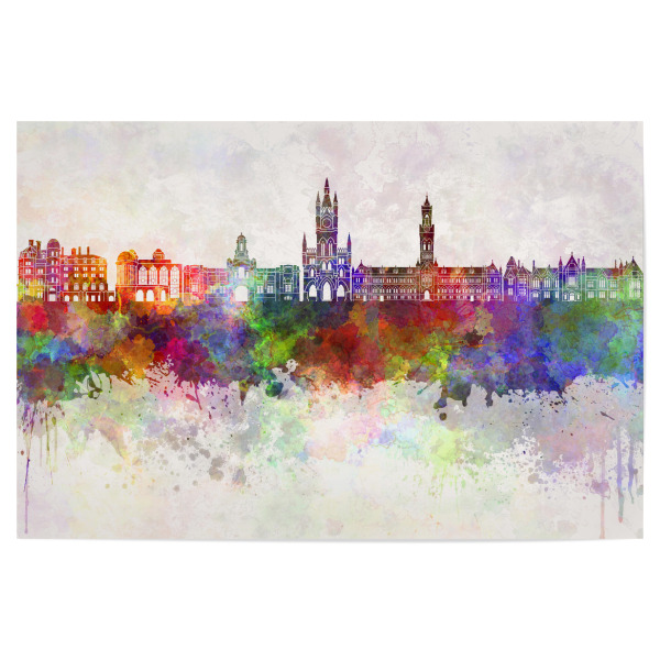 Poster "Bradford skyline in watercolor" artboxONE - Städte,Reise,Abstrakt,Architektur