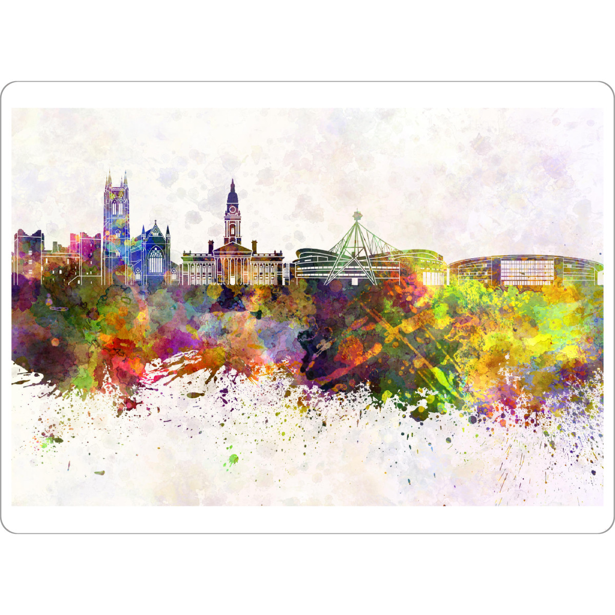 Tischset "Bolton skyline in watercolor" artboxONE - Städte,Reise,Abstrakt,Architektur