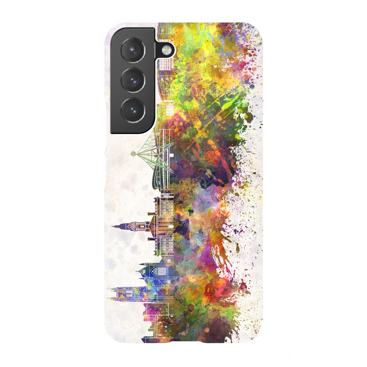 Samsung Galaxy "Bolton skyline in watercolor" Premium-Case Handyhülle artboxONE