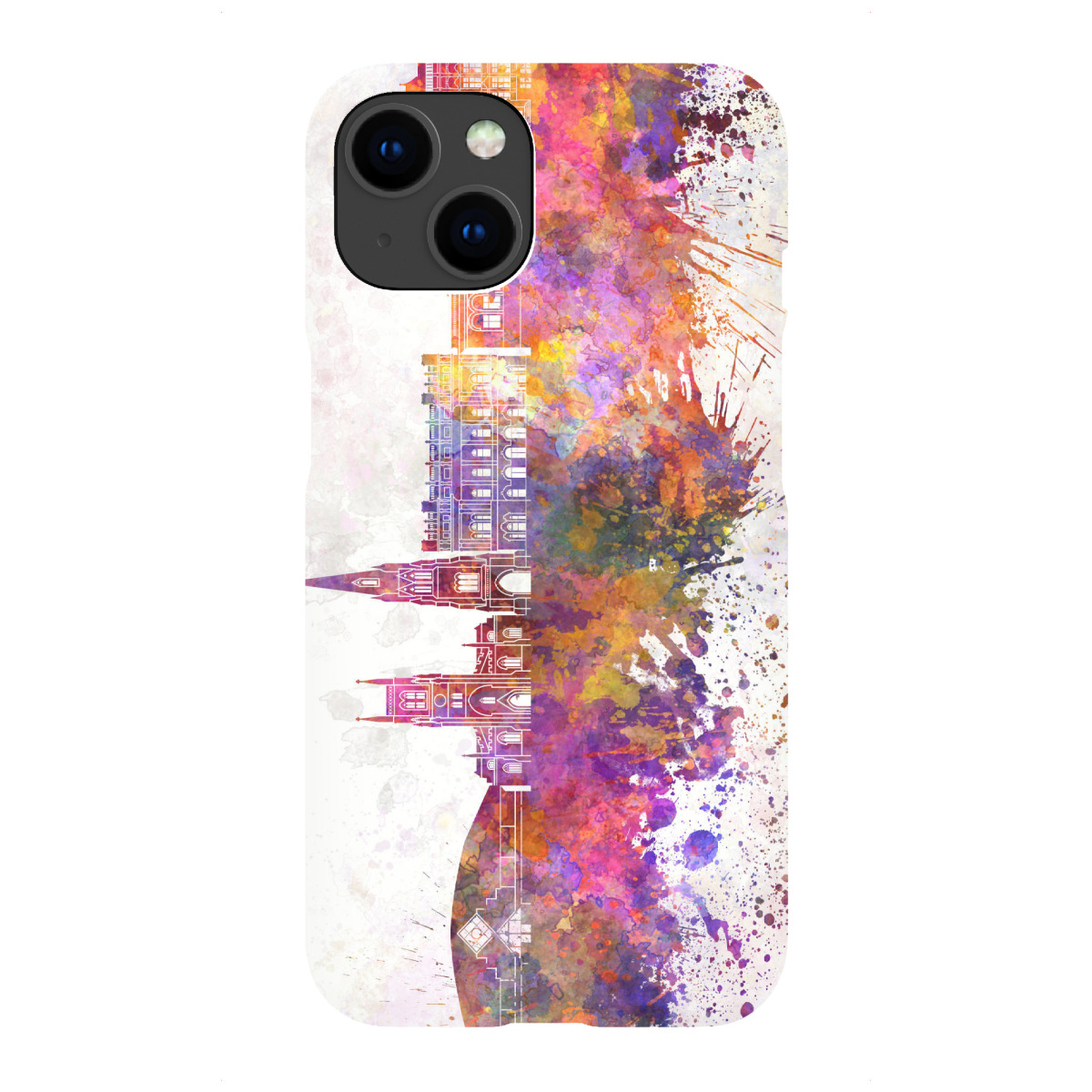 iPhone "Blackburn skyline in watercolor" Premium-Case Handyhülle artboxONE