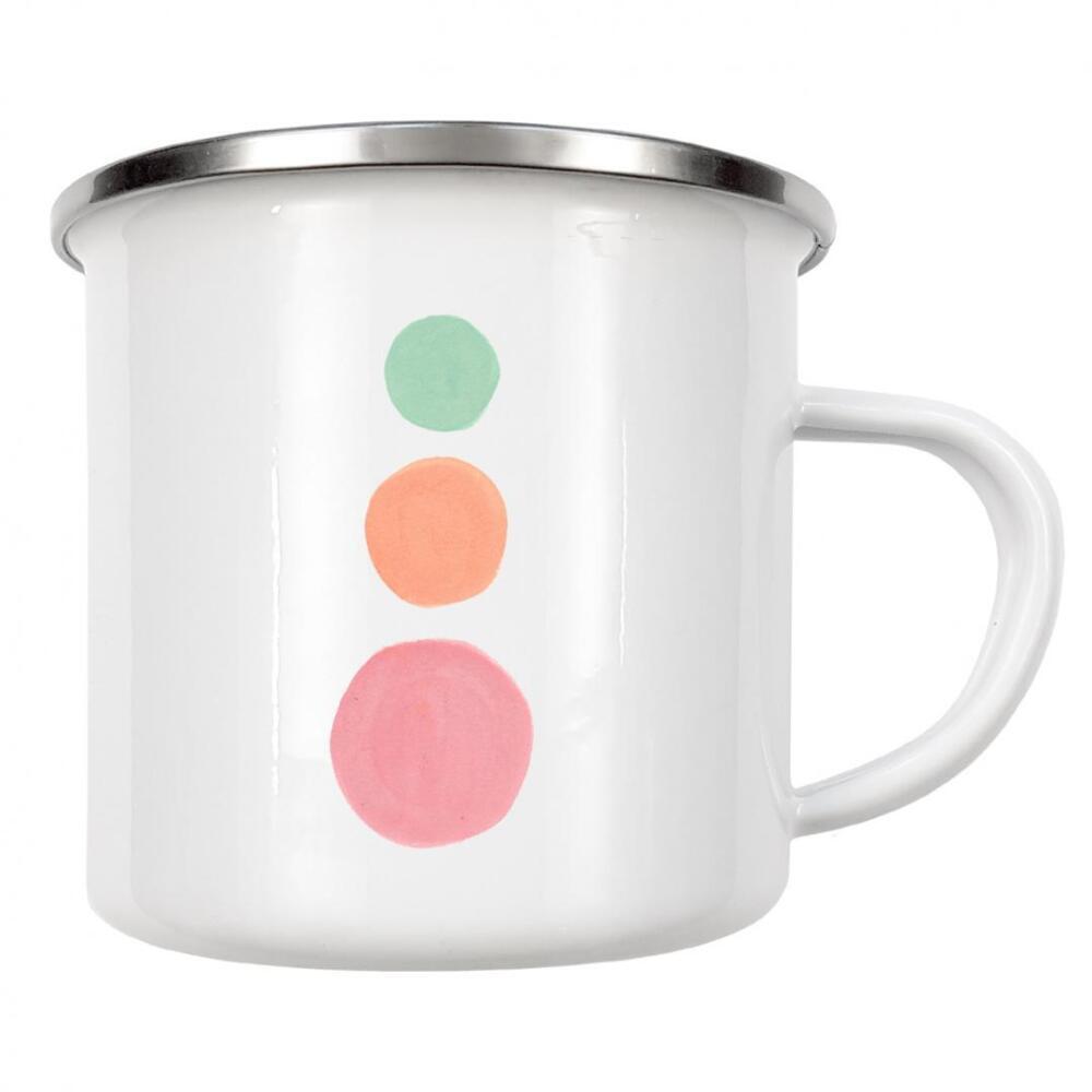Emaille Tasse "Circles of life" artboxONE - Natur,Abstrakt,Galaxy - Sky,Sun,Rainbow,Colour,Watercolour,Fineart,Nature,Love