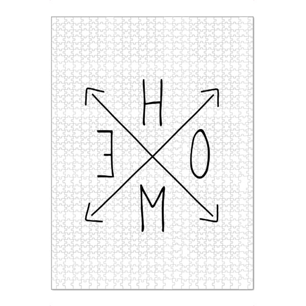 Puzzle Ravensburger "Home Arrows" artboxONE - Typografie,Reise,Schwarzweiß