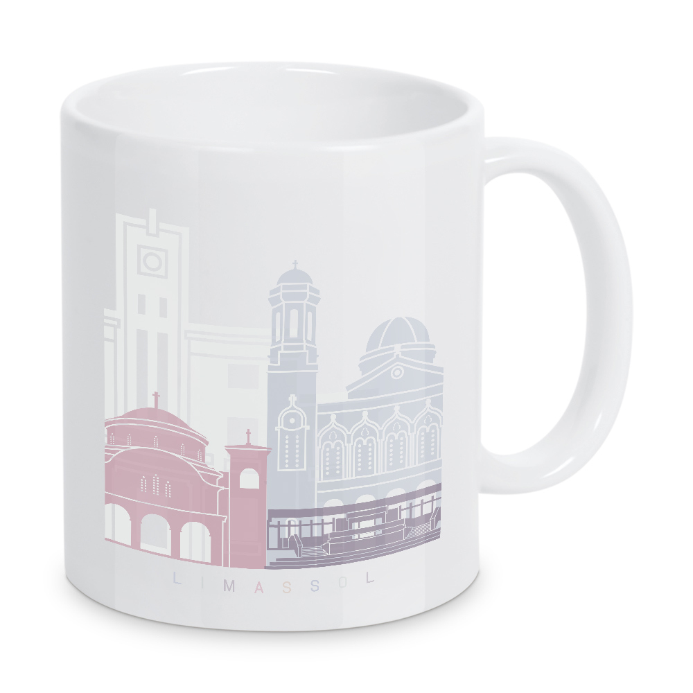 Tasse "LIMASSOL SKYLINE PASTELL" artboxONE - Städte,Architektur