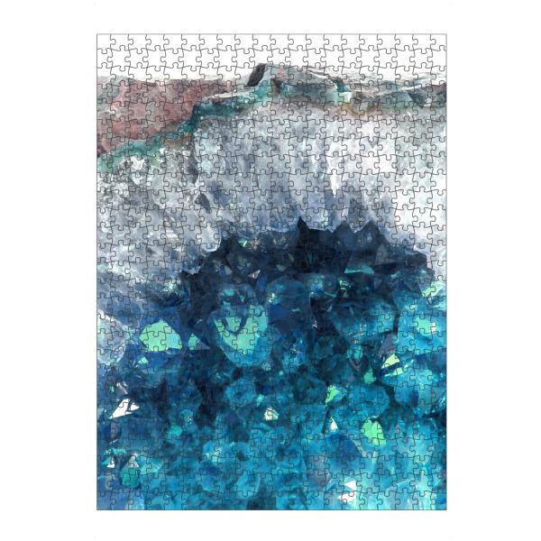 artboxONE Puzzle "Blue Amethyst" artboxONE - Abstrakt,Marmor - Crystals,Amethyst,Qaurtz,Magic,Mystic,Light blue,Blue,Gemstone,Gem,Mineral