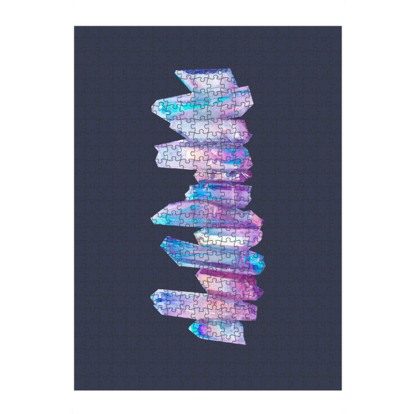 artboxONE Puzzle "Ultraviolet Crystals" artboxONE - Abstrakt,Ultraviolet,Marmor - Ultraviolet,Crystal,Quartz,Aura,Blue,Pink,Abstract,Boho