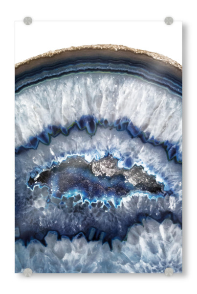 Acrylglasbild "Cold Ice Agate" artboxONE - Abstrakt,Marmor - Gem,Gemstone,Mineral,Agate,Precious,Crystals,Quartz