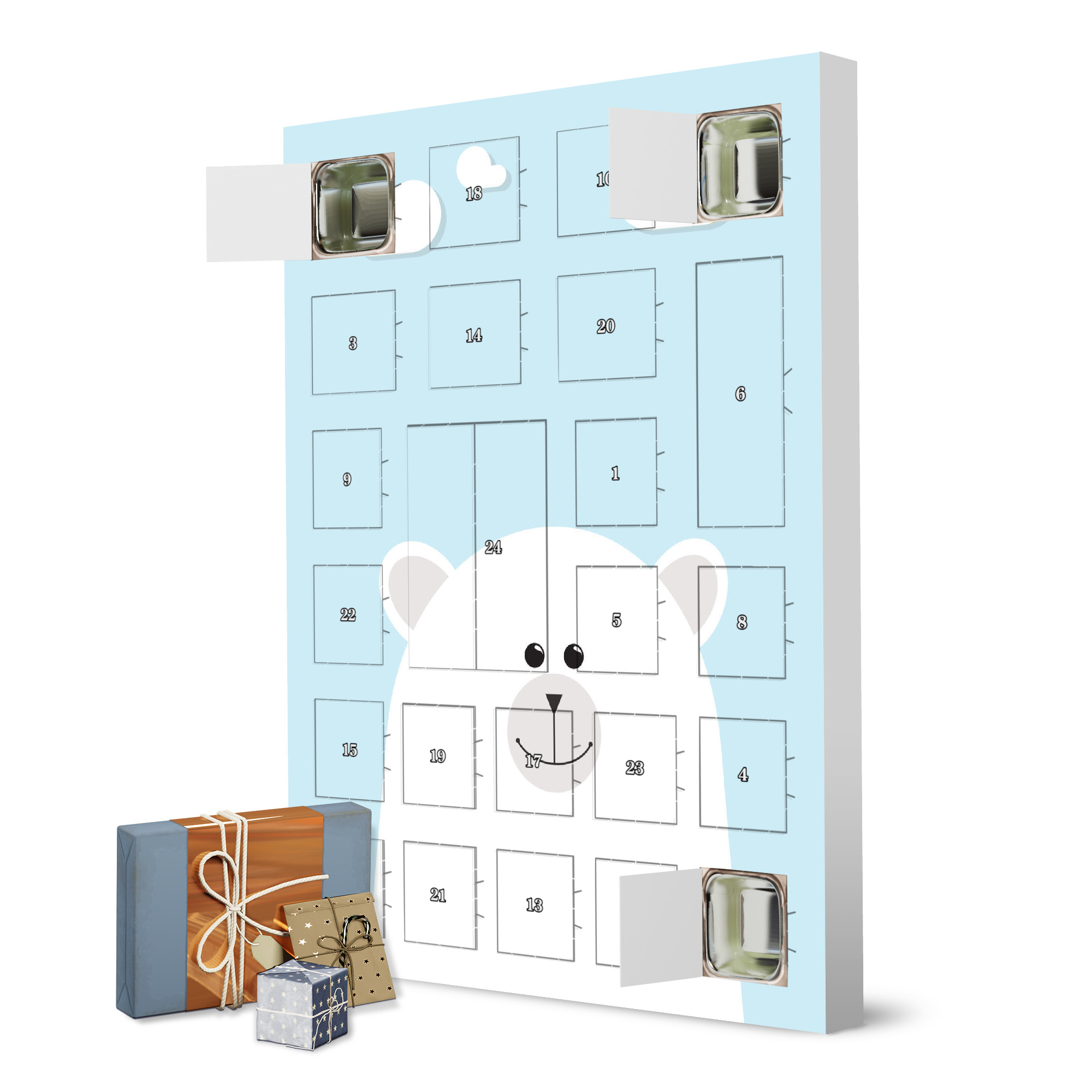 Adventskalender zum Selbstbefüllen Eisbär Portrait artboxONE Adventskalender Für Kinder
