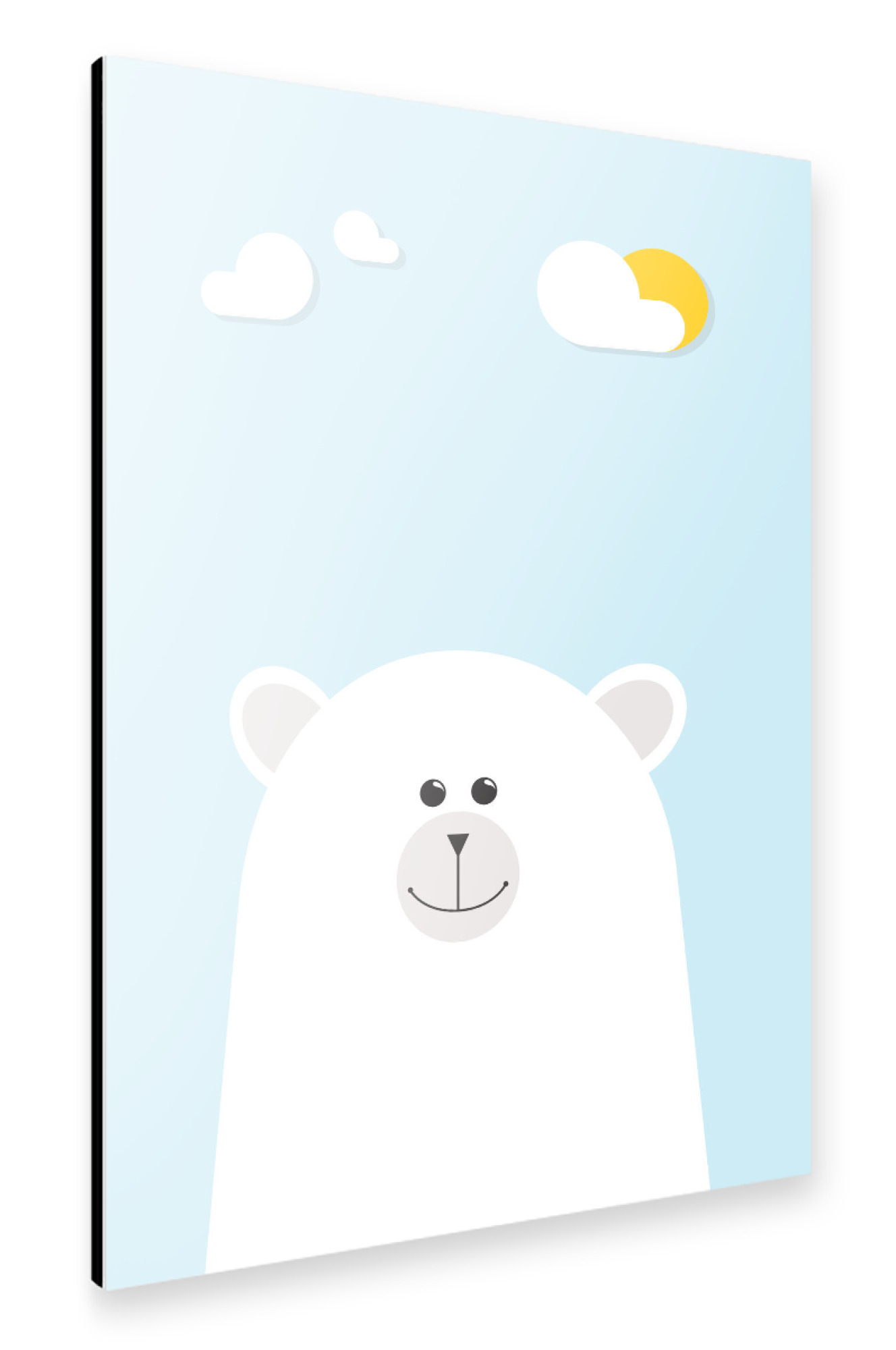 Alu-Dibond "Eisbär Portrait" 75x50 cm artboxONE