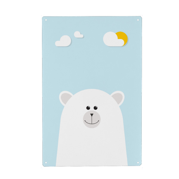 Holzbild "Eisbär Portrait" artboxONE - Für Kinder,Tiere