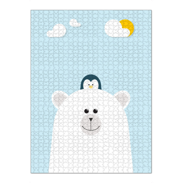 Puzzle Ravensburger "Eisbär und Pinguin" artboxONE - Für Kinder,Tiere