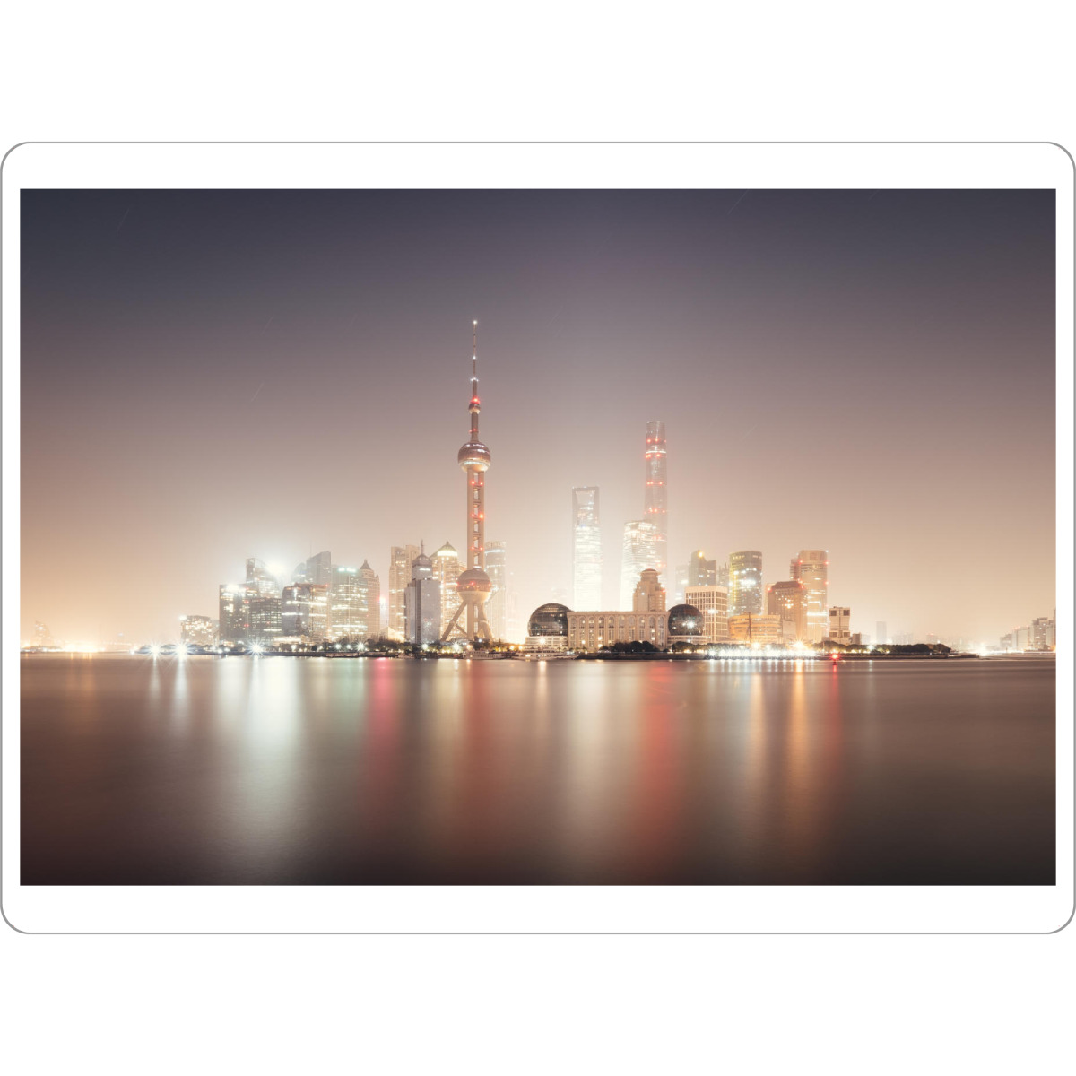 Tischset "PUDONG #2" artboxONE - Städte,Architektur,Reise / Asien,Städte / Shanghai - Shanghai,Skyline,China,Nacht,Lichter,Hell - Bild shanghai