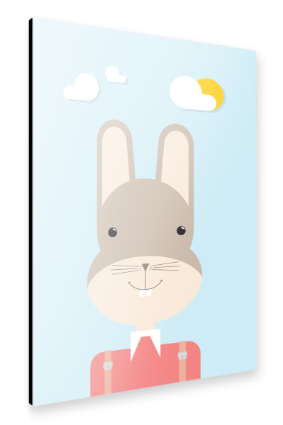 Alu-Dibond "Hase Portrait" 30x20 cm artboxONE