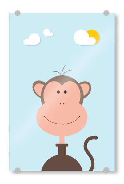 Acrylglasbild "Affe Portrait" artboxONE - Für Kinder,Tiere,Lustig