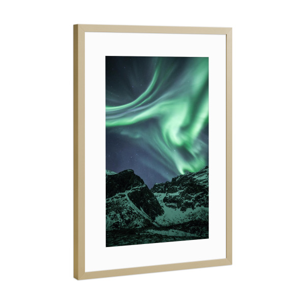 Poster mit Rahmen Gold "The Green Lady" artboxONE - Natur,Reise