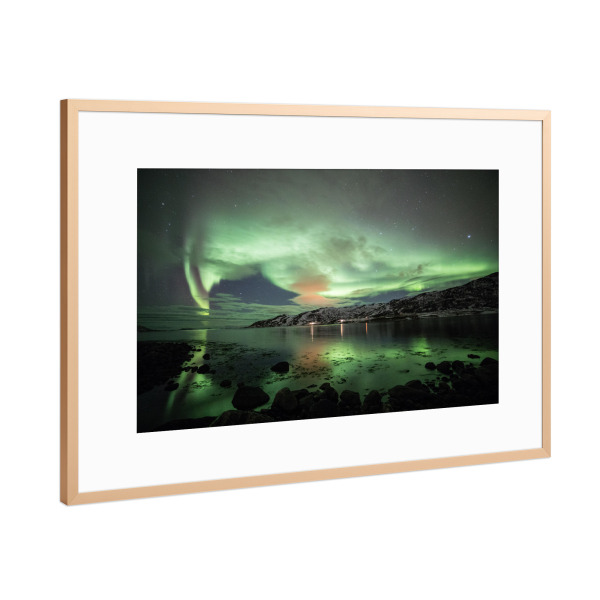 Poster mit Rahmen Kupfer "Northern Light" artboxONE - Natur,Reise