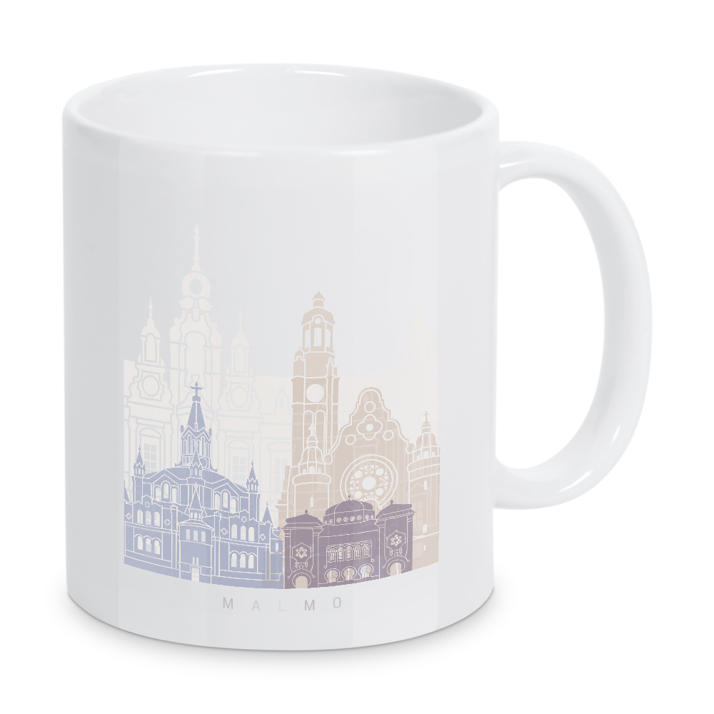 Tasse "MALMÖ SKYLINE PASTELL" artboxONE - Städte,Architektur