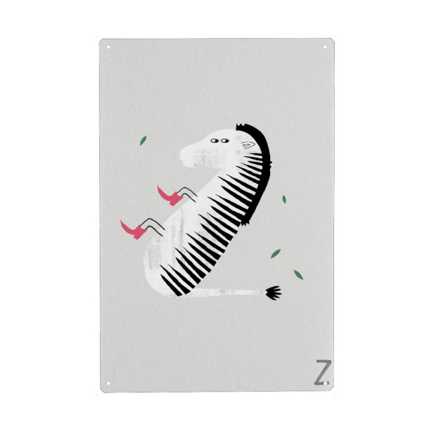 Holzbild "ABC Kids Z" artboxONE - Für Kinder,Buchstaben,Buchstaben / Z