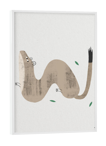 Poster mit weißem Rahmen "ABC Kids W" artboxONE - Für Kinder,Buchstaben,Buchstaben / W