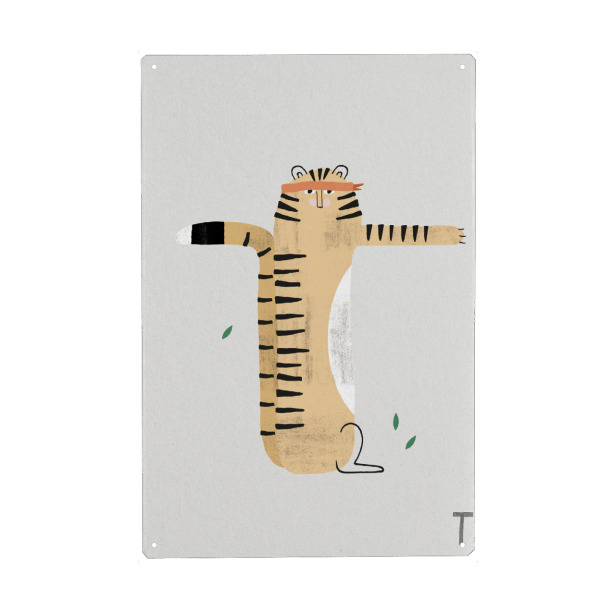 Holzbild "ABC Kids T" artboxONE - Für Kinder,Buchstaben,Buchstaben / T