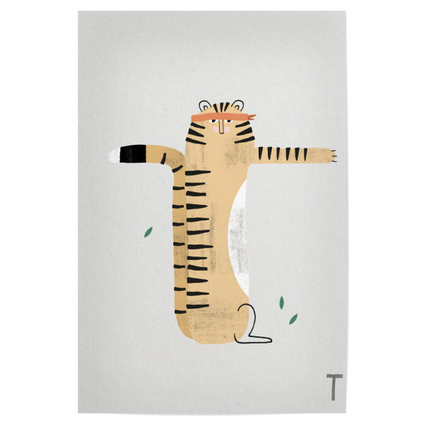 Poster "ABC Kids T" artboxONE - Für Kinder,Buchstaben,Buchstaben / T