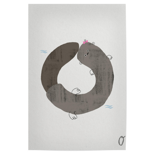 Poster 30x20 cm "ABC Kids O" artboxONE - Für Kinder,Buchstaben,Buchstaben / O