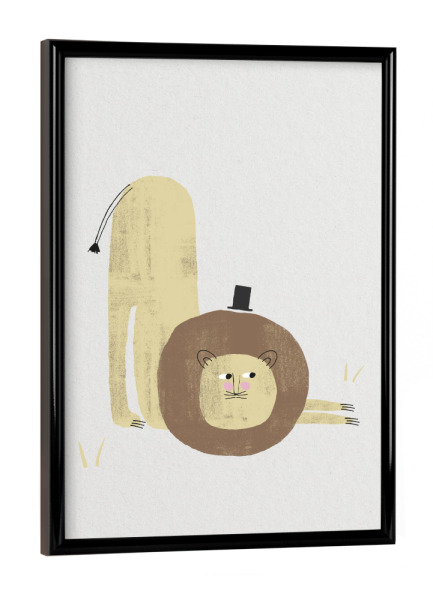 Poster mit schwarzem Rahmen "ABC Kids L" artboxONE - Für Kinder,Buchstaben,Buchstaben / L