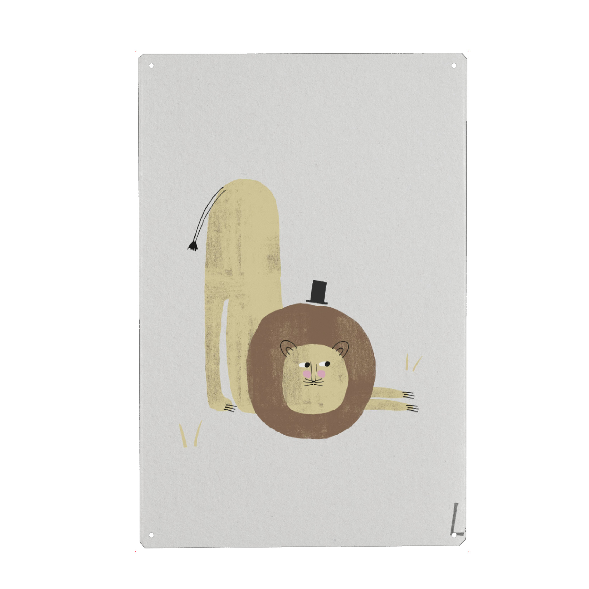 Metall Poster "ABC Kids L" artboxONE - Für Kinder,Buchstaben,Buchstaben / L