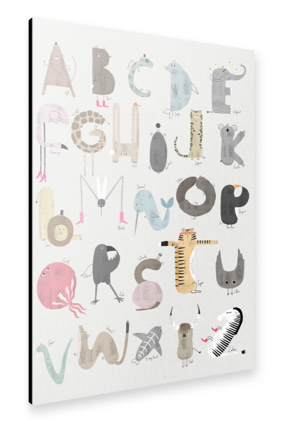Alu-Dibond "ABC Kids" 30x20 cm artboxONE