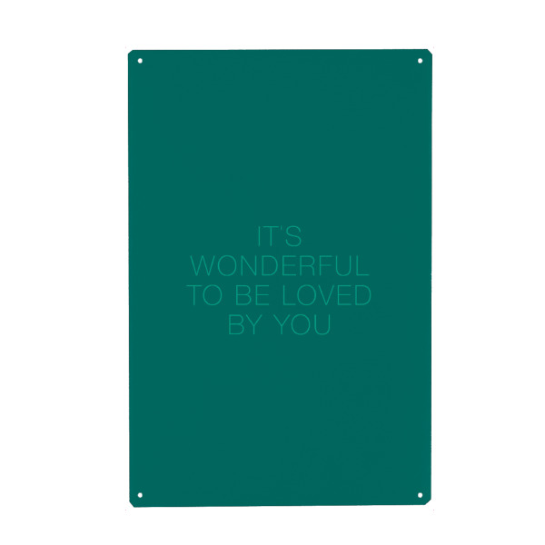 Metall Poster "Wonderful Arcadia" artboxONE - Typografie,Liebe,Arcadia - Wonderful,Wundervoll,Love,Liebe,You,Me,Arcadia,Loved by you,Best,Couple