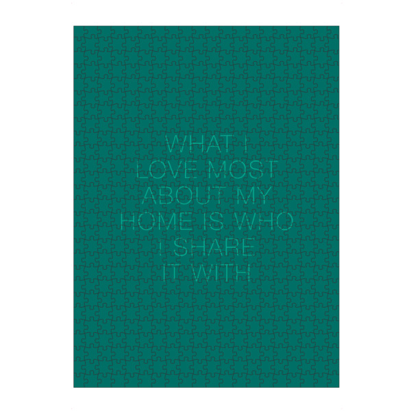 Puzzle Ravensburger "What I love most Arcadia" artboxONE - Typografie,Liebe,Arcadia - Love,Liebe,Home,Share,Family,Familie,Zuhause,Arcadia