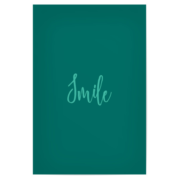 Poster "Smile Arcadia" artboxONE - Typografie,Arcadia - Smile,Happy,Lächeln,Glücklich,Positivity,Positive,Positiv,Optimism,Optimismus