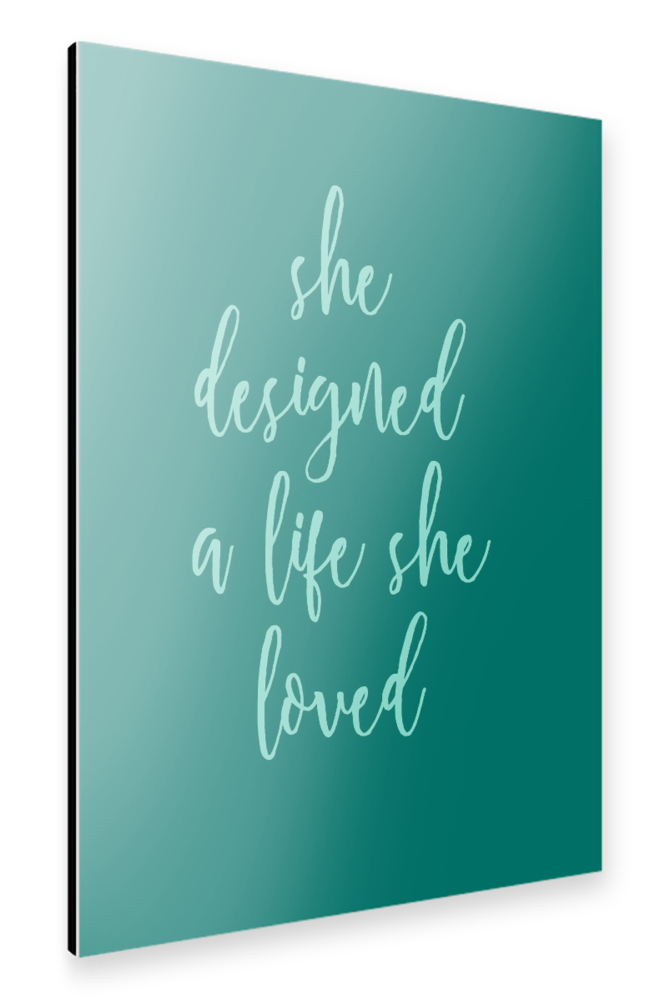 Alu-Dibond "Designed a Life" 75x50 cm artboxONE