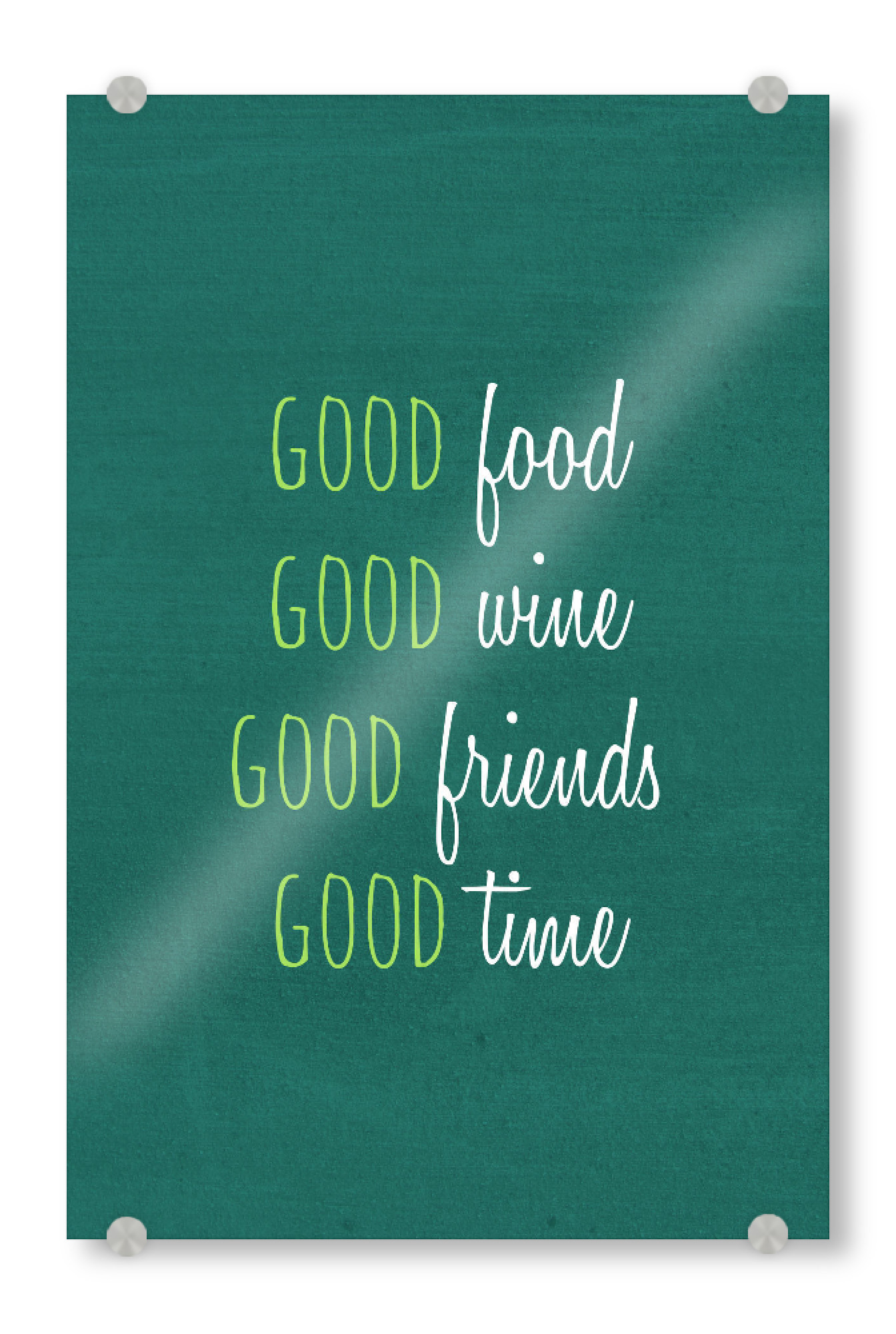 Acrylglasbild "Good... Arcadia" artboxONE - Typografie,Essen & Trinken,Arcadia,Essen & Trinken / Alkohol