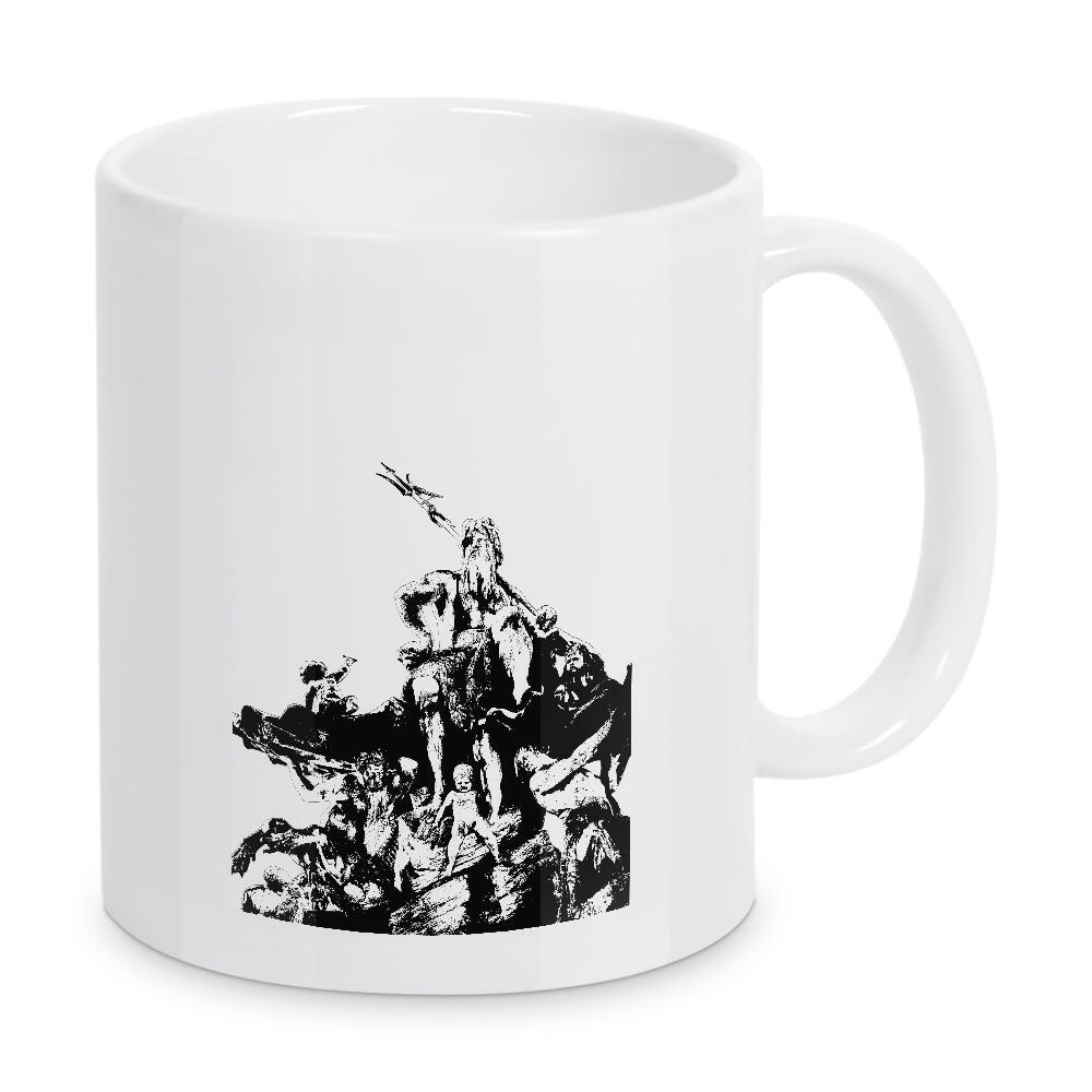 Tasse "Detail des Neptunbrunnen in Berlin" artboxONE - Schwarzweiß,Arcadia,Fiktion - Berlin,Monument,Architektur,Statue