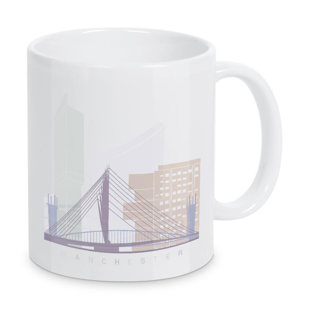 Tasse "MANCHESTER-SKYLINE-PASTELL" artboxONE - Städte,Architektur