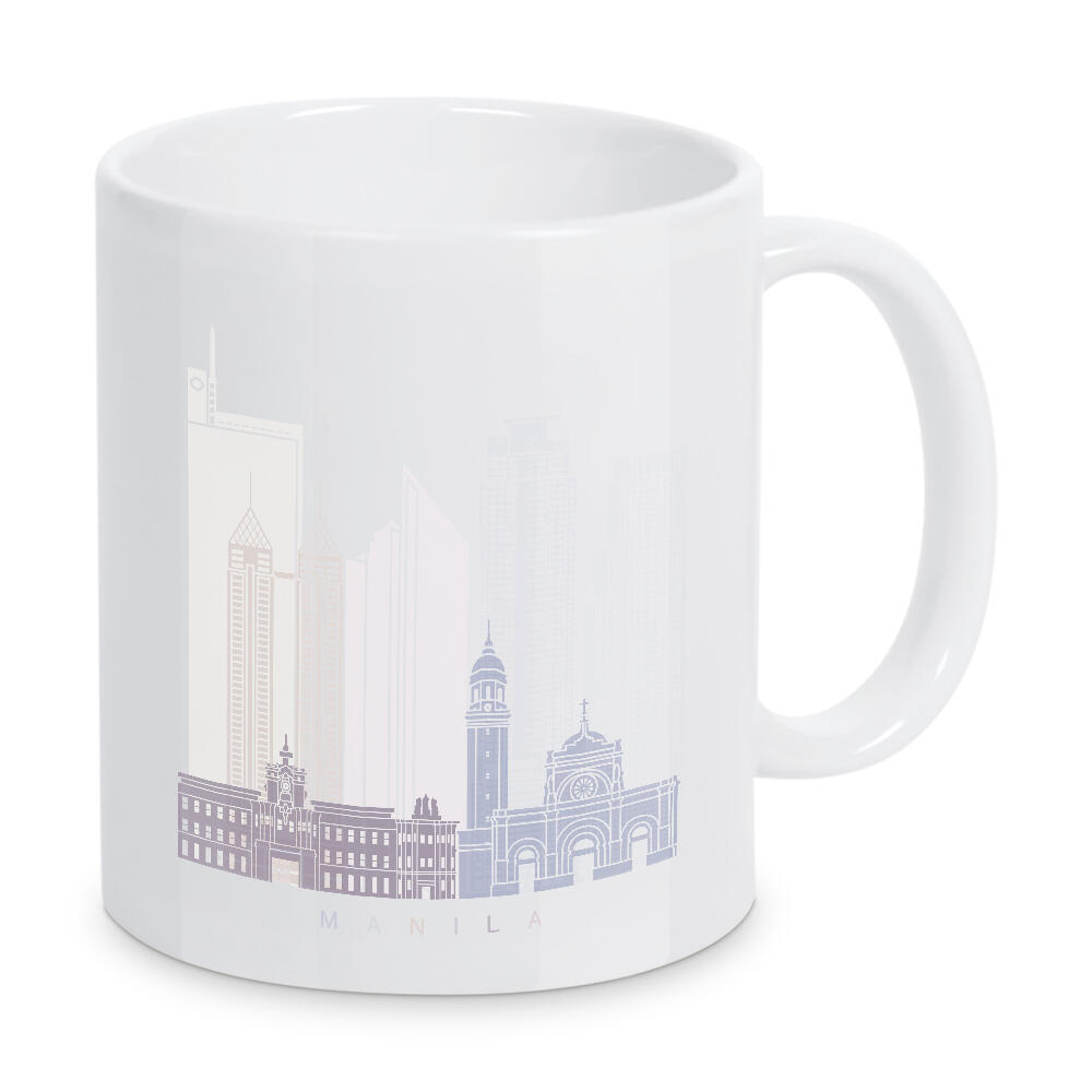 Tasse "MANILA SKYLINE PASTELL-b" artboxONE - Städte,Architektur