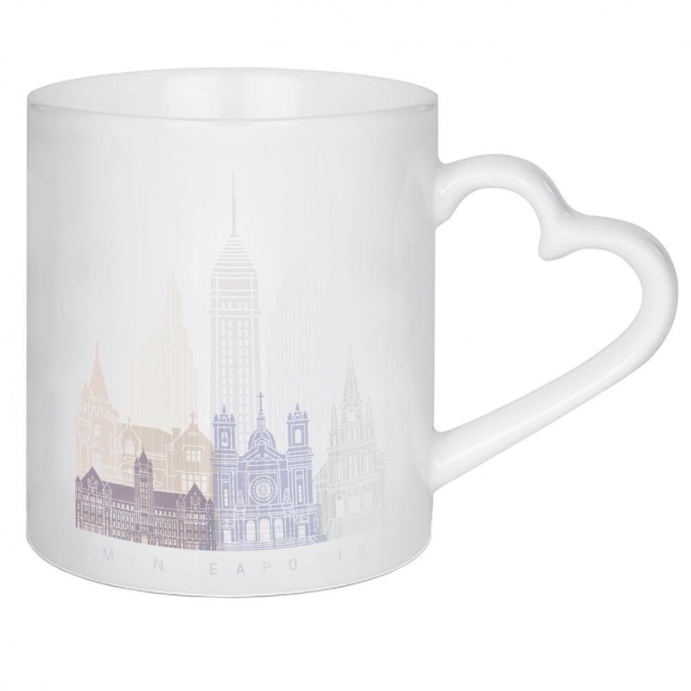 Herztasse "MINNEAPOLIS SKYLINE PASTELL" artboxONE - Städte,Architektur