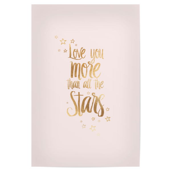 Poster 30x20 cm "LOVE YOU MORE | HELL" artboxONE - Typografie,Für Kinder,Liebe,Fashion,Für Mama,Für Papa