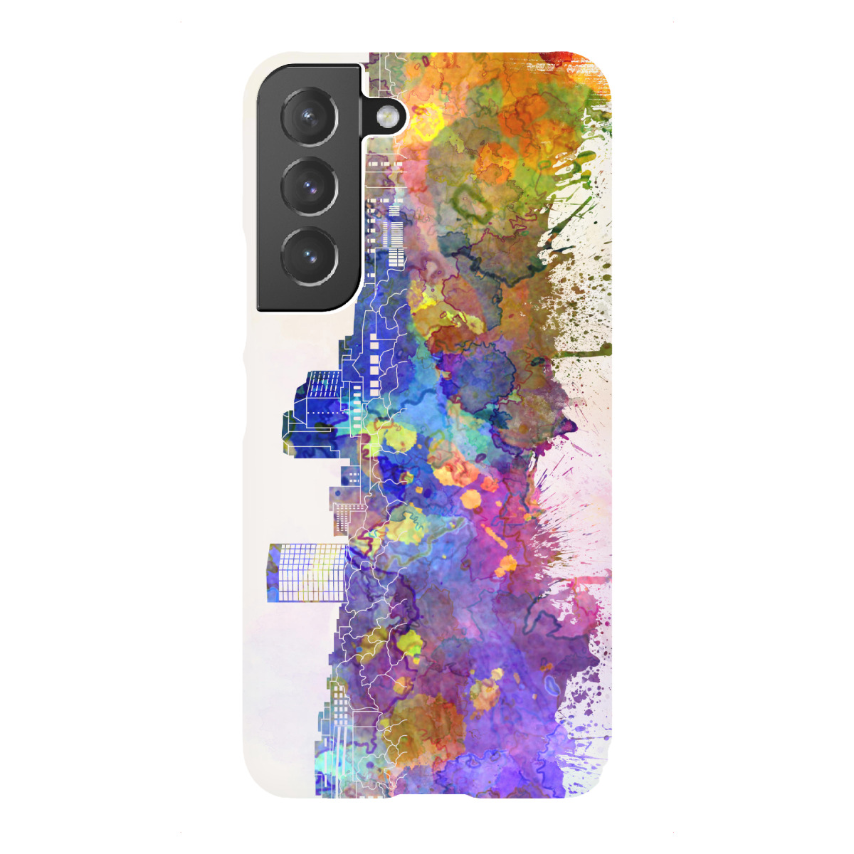 "Manchester NH skyline watercolor"für Samsung Galaxy - Premium-Case Handyhülle artboxONE
